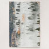 夜明け地霧が山林を覆う ジグソーパズル (縦)