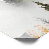 夜明け地霧が山林を覆う ポスター (角)