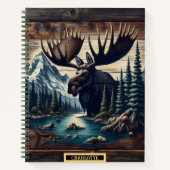 夜明け威厳のあるに穏やかな川に流れ込む ノートブック (正面)