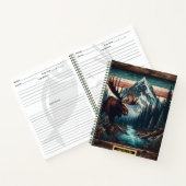 夜明け威厳のあるに穏やかな渓流に流れ込む ノートブック (内部)