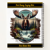 夜明け威厳のあるに穏やかな滝に息を吹き込む ノートブック (裏面)