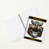 夜明け威厳のあるに穏やかな滝に息を吹き込む ノートブック (内部)