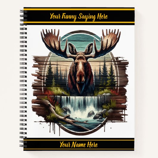 夜明け威厳のあるに穏やかな滝に息を吹き込む ノートブック (正面)