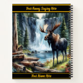 夜明け威厳のあるに静かな滝で泡立つ ノートブック (裏面)