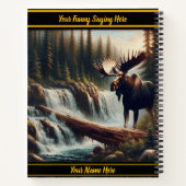 夜明け威厳のあるに静かな滝で泡立つ ノートブック (裏面)