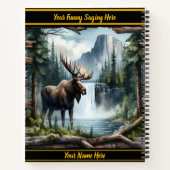 夜明け威厳のあるに静かな滝で泡立つ ノートブック (裏面)