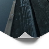 夜明け時の穏やかな水に波止場 ポスター (角)