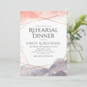 夜明け水の色の幾何リハーサルディナー 招待状 (スタンド正面)