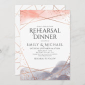 夜明け水の色の幾何リハーサルディナー 招待状 (正面/裏面)