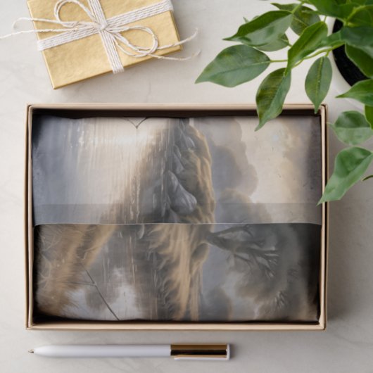 夜明け泥の中に捨てられたボート 薄葉紙 (ギフト)