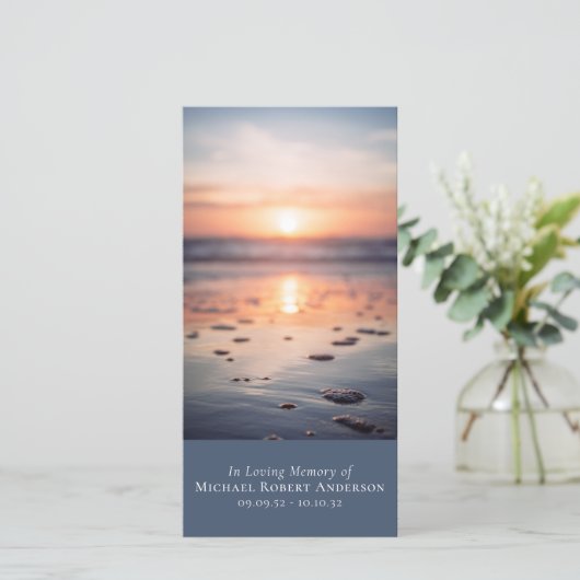 夜明け海写真祈りの言葉メモリアルしおり (スタンド正面)