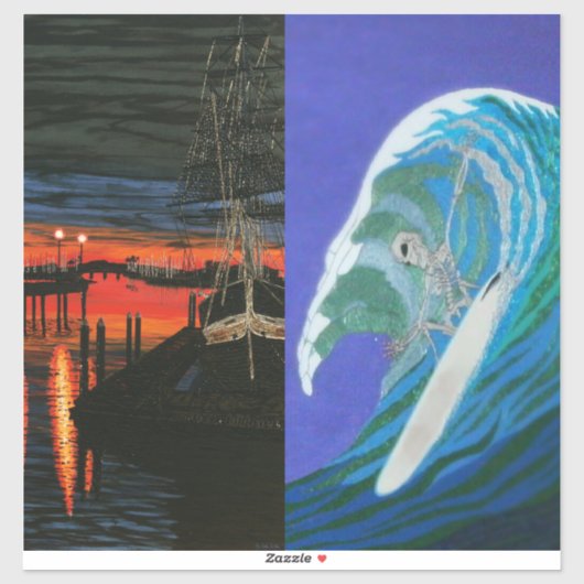 夜明け絵画の巡礼者と死者の日 シール (シート)