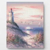 夜明け絵画の灯台の フォトプラーク (正面)