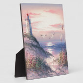 夜明け絵画の灯台の フォトプラーク (側面)