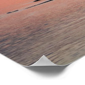 夜明け16x20の湖に木々がある湖の地平線 ポスター (角)