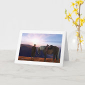 夜明け カード (黄色い花)