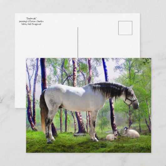 「夜明け」 ポストカード (正面/裏面)