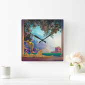 夜明け、1922年マックスフィールド・パリシュ スクエア壁時計 (ホーム)