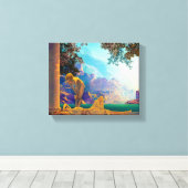 夜明け、1922年Maxfield Parrish キャンバスプリント (インサイチュ (ウッドフロア))