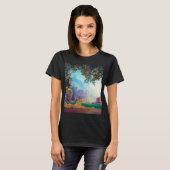 夜明け、1922年Maxfield Parrish Tシャツ (正面フル)