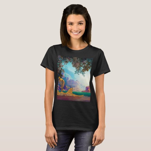 夜明け、1922年Maxfield Parrish Tシャツ (正面フル)