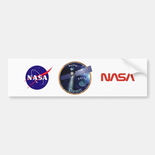 夜明け- NASAの発見の代表団 バンパーステッカー (正面)