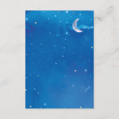夜星が熱気球の本をベビー エンクロージャーカード (裏面)