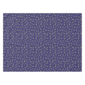 夜星と金ゴールド半月パターン長方形 テーブルクロス (正面(横))