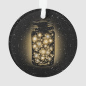 夜星を持つホタルの白熱［赤熱］光を放つな瓶 オーナメント (裏面)