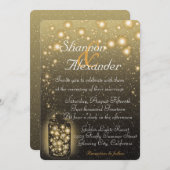 夜星を持つホタルの白熱［赤熱］光を放つな瓶 招待状 (正面/裏面)