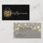 夜星を持つホタルの軽く白熱［赤熱］光を放つな瓶 名刺 (正面/裏面)