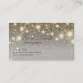 夜星を持つ銀および金ゴールドの白熱ホタル 名刺 (裏面)