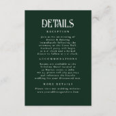 夜星エメラルドグリーンウェディングの詳細 エンクロージャーカード (正面)