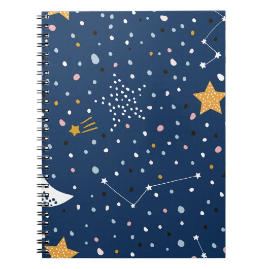 夜星空に縫い目のない子どもじみた模様。C ノートブック (正面)