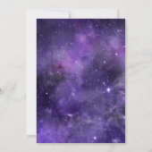 夜星。パープル宇宙スクリプトのリハーサルのディナー 招待状 (裏面)