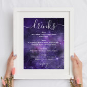 夜星。パープル結婚宇宙ドリンクバー ポスター