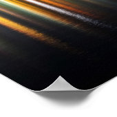 夜景のシアトルのスカイライン ポスター (角)