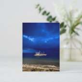 夜景の海景ポスター ポストカード (スタンド正面)