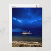 夜景の海景ポスター ポストカード (正面/裏面)