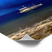 夜景の海景。 ポスター (角)