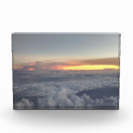 夜景ブロックの上から日没 フォトブロック