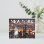 夜景 |ニューヨーク，ニューヨーク ポストカード (スタンド正面)