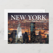 夜景 |ニューヨーク，ニューヨーク ポストカード (正面/裏面)