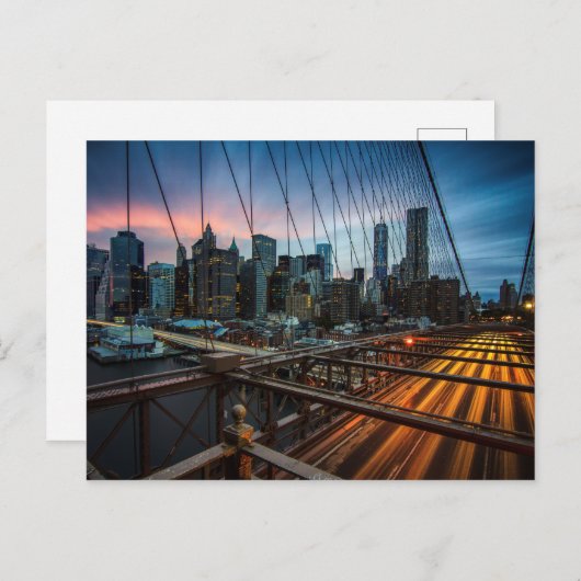 夜景 |ニューヨーク,ニューヨーク ポストカード (正面/裏面)