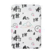 夜更かしのバスマット|共感できるバスルームスタイル バスマット (正面縦)