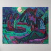 夜月 | Ernst Ludwig Kirchner ポスター (正面)