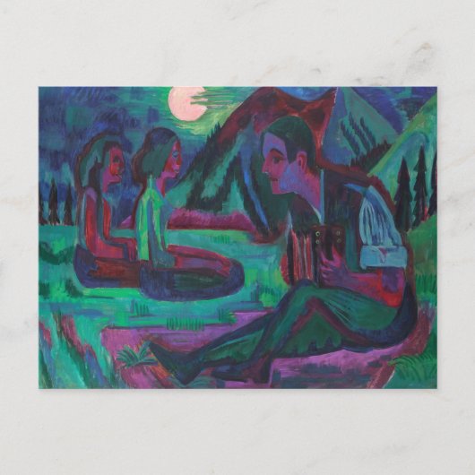 夜月 | Ernst Ludwig Kirchner ポストカード (正面)
