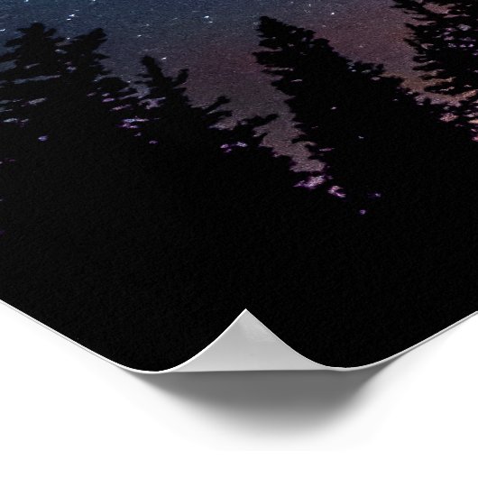 夜木と星のアートワーク |ポスター ポスター (角)