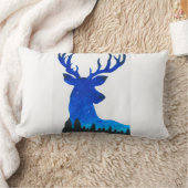 夜枕のシカ ランバークッション (ブランケット)