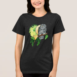 夜梟と月 トライブレンドＴシャツ